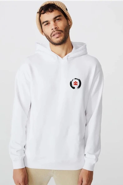 Ghost Of Tsushima Logo Beyaz Erkek 3ip Kapşonlu  Sweatshirt ürün görseli 1