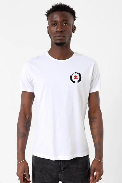 Ghost Of Tsushima Logo Beyaz Erkek Bisikletyaka Tshirt ürün görseli 1
