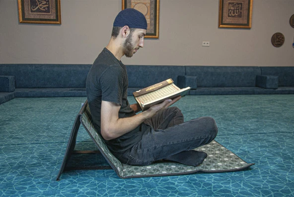 Sırt Destekli Taşıma Çantalı Seccade - Yeşil - Resim 7