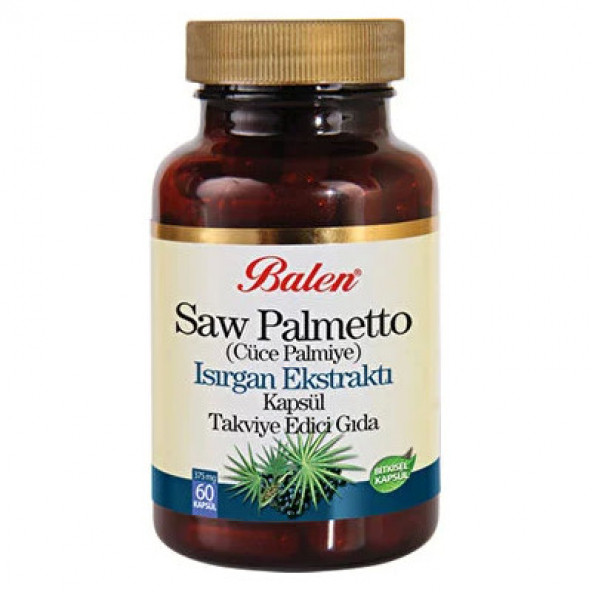 Balen Saw Palmetto (Cüce Palmiye), Isırgan Ekstraktı 375 Mg 60 Kapsül ürün görseli 1
