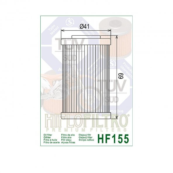Hiflo Hf155 2014-2023 KTM 390 RC Uyumlu Yağ Filtresi ürün görseli 1