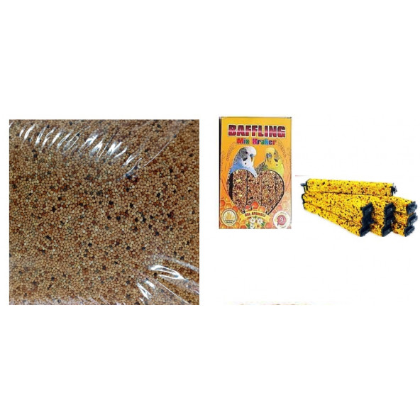 MUHABBET YEMİ 2,5 KG + BAFFLİNG KUŞ MİX KRAKER 10 'LU ürün görseli 1