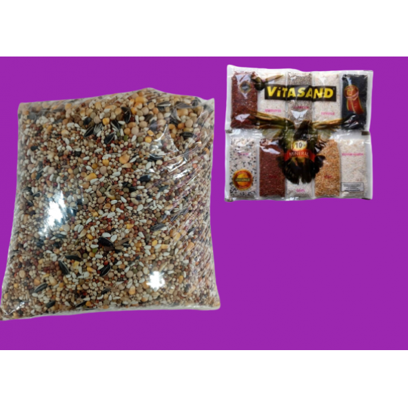 GÜVERCİN DÖRT MEVSİM YEMİ 3 KG + VİTESAD KUŞ MİNERALLİ 1 KG '10 BÖLMELİ ürün görseli 1