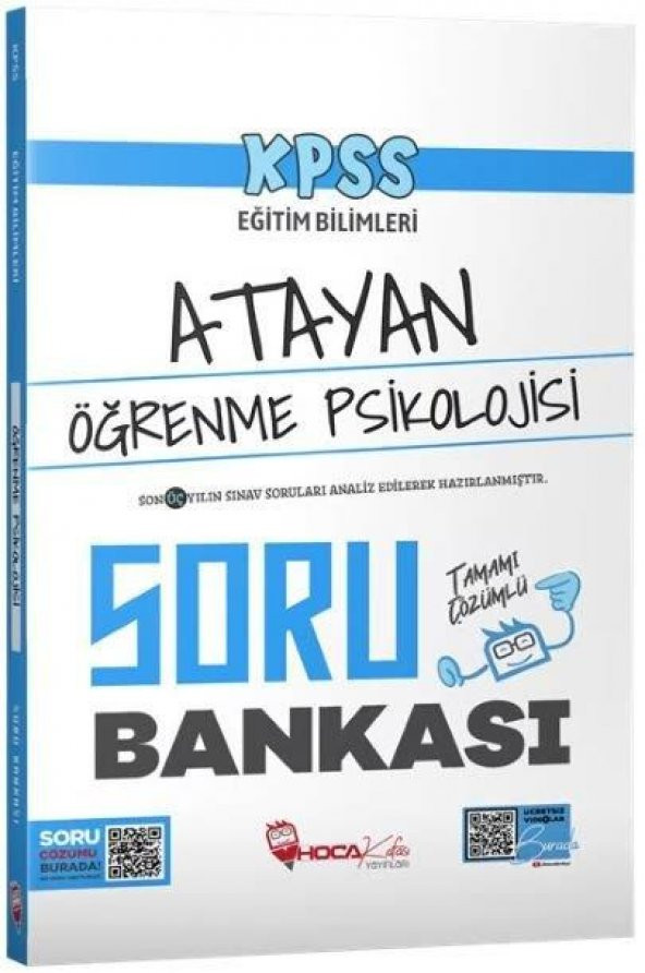 KPSS Eğitim Bilimleri Öğrenme Psikolojisi Atayan Soru Bankası Çözümlü Hoca Kafası Yayınları ürün görseli 1