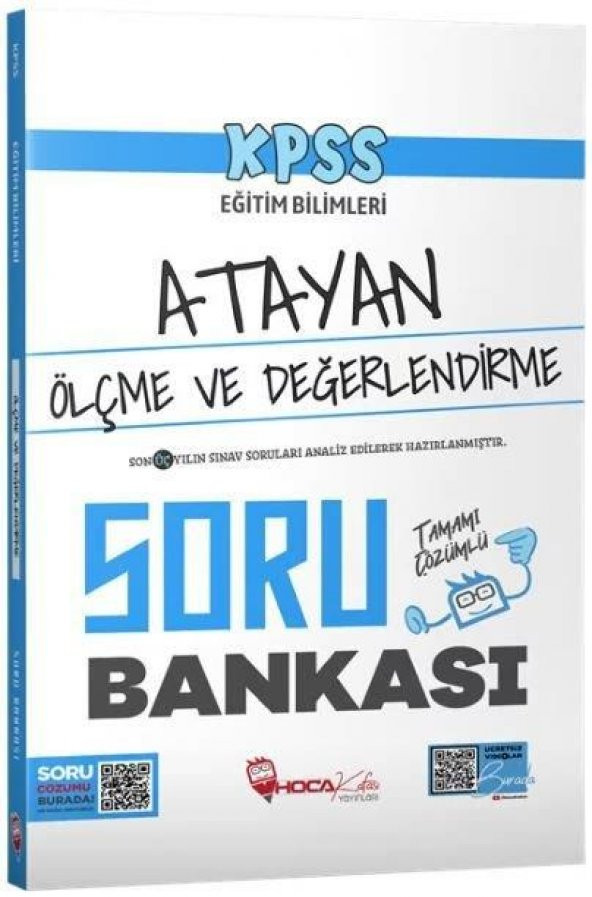 KPSS Eğitim Bilimleri Ölçme ve Değerlendirme Atayan Soru Bankası Çözümlü Hoca Kafası Yayınları ürün görseli 1
