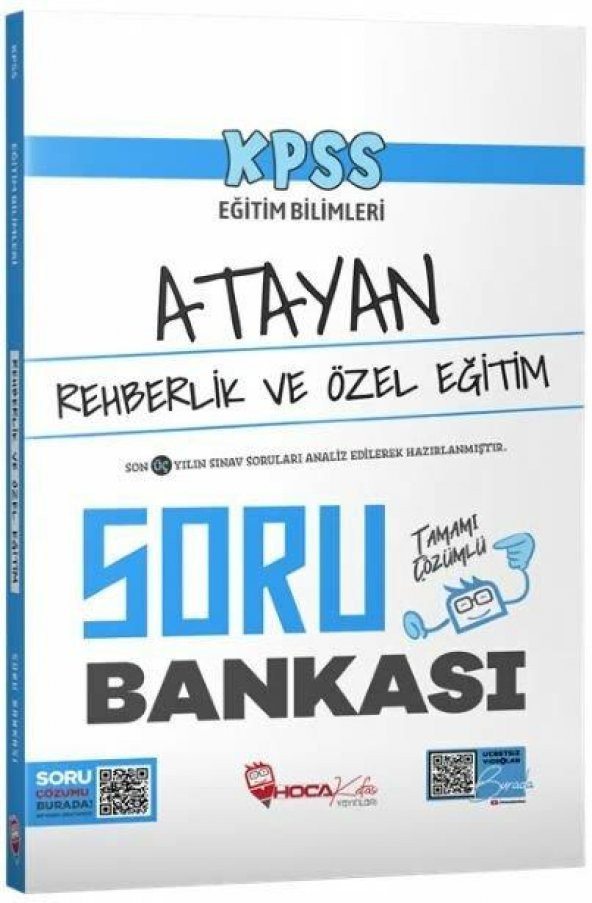 KPSS Eğitim Bilimleri Rehberlik ve Özel Eğitim Atayan Soru Bankası Çözümlü Hoca Kafası Yayınları ürün görseli 1