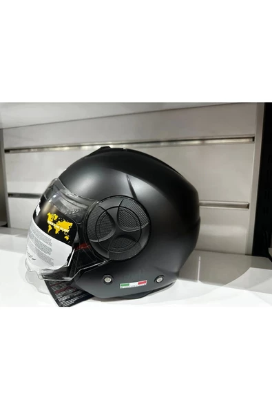 KASK SWAY SW-737 MAT BLACK ÇENESİZ GÜNEŞ GÖZLÜKLÜ ürün görseli 1