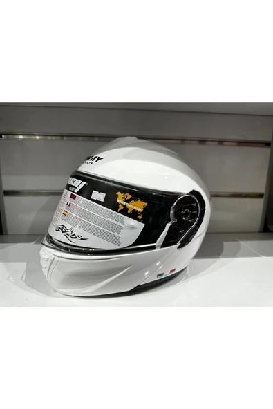 KASK SW-917 ÇENE AÇILIR GÜNEŞ GÖZLÜKLÜ BEYAZ ürün görseli 1