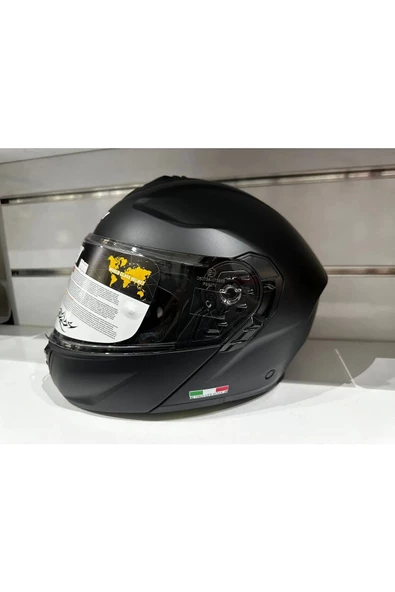 KASK SW-917 ÇENE AÇILIR GÜNEŞ GÖZLÜKLÜ MAT SİYAH ürün görseli 1
