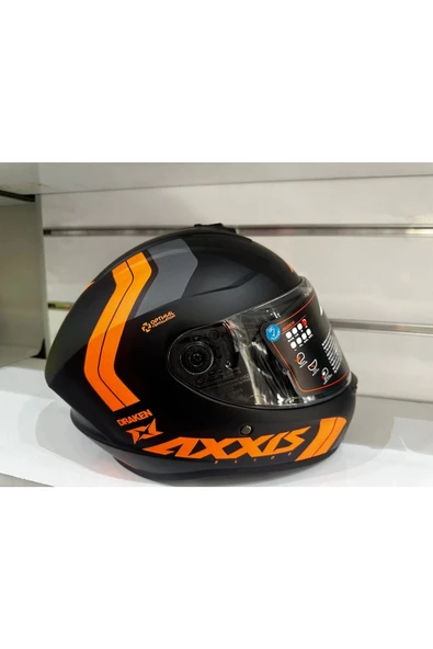 KASK AXXİS DRAKEN S B4 SLIDE MAT FLOUR uyumlu ORANGE/BLACK ürün görseli 1