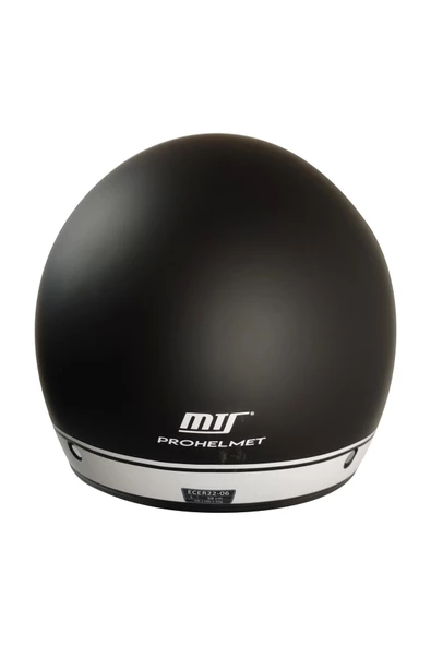 KASK MTS FX-101 MAT SİYAH/BEYAZ ÇENESİZ - Resim 3