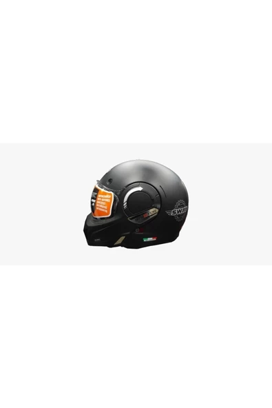Kask Stratos Çene Açılır Mat Siyah ürün görseli 1