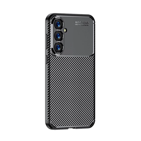 Gpack Samsung Galaxy S23 FE Kılıf Negro Karbon Kamera Korumalı Silikon Lüx ürün görseli 1