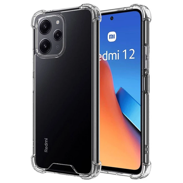 Gpack Xiaomi Redmi 12 Kılıf AntiShock Ultra Koruma Sert Silikon KapakNano Glass ürün görseli 1
