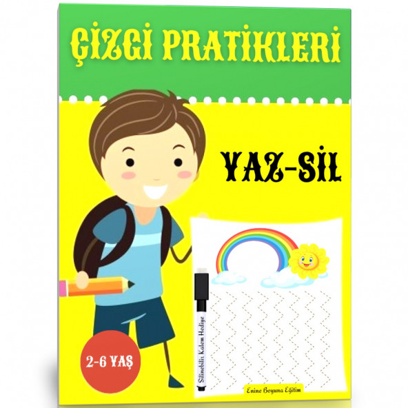 Okul Öncesi Çizgi Pratikleri YAZ-SİL Kitabı ürün görseli 1