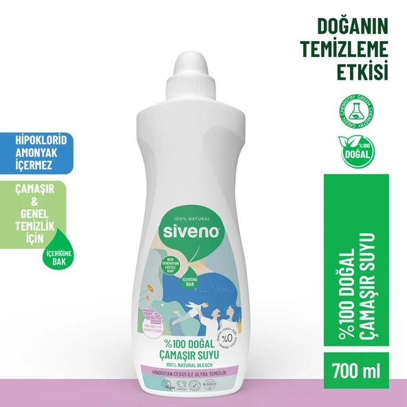 Siveno %100 Doğal Çamaşır Suyu Bitkisel Lavanta Çay Ağacı Tüm Yüzey Ve Kumaşlarda 700 ml ürün görseli 1
