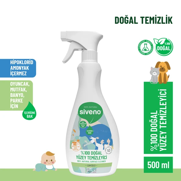 Siveno %100 Doğal Yüzey Temizleyici Bitkisel Leke Çıkarıcı Arındırıcı Mermer Fayans Ahşap Yüzeyler 500 ml ürün görseli 1
