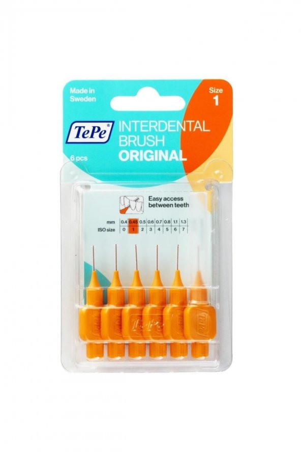 Interdental Brush Blister Arayüz Fırçası Turuncu 045mm ürün görseli 1
