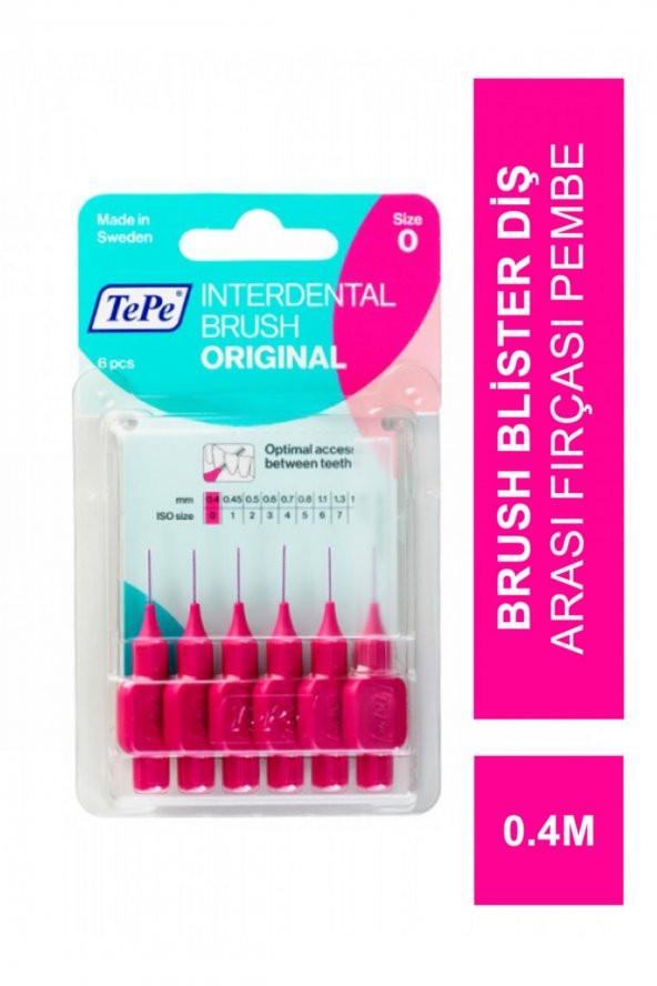 Blister Arayüz Diş Fırçası Pembe 0.4 Mm 6 Lı ürün görseli 1