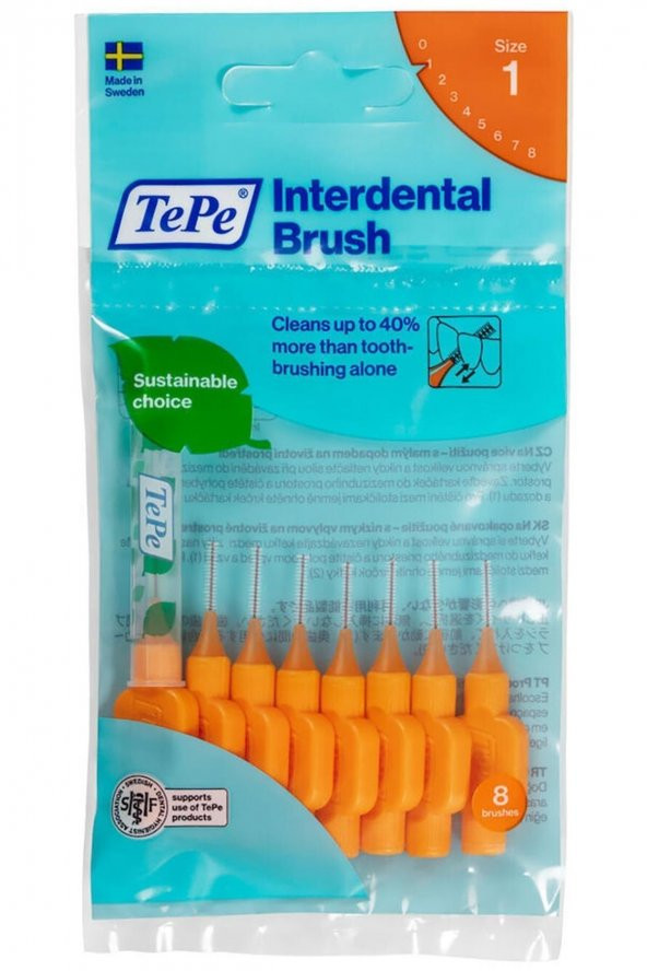 Tepe Arayüz Fırçası 0.45 Mm Turuncu 8li ürün görseli 1