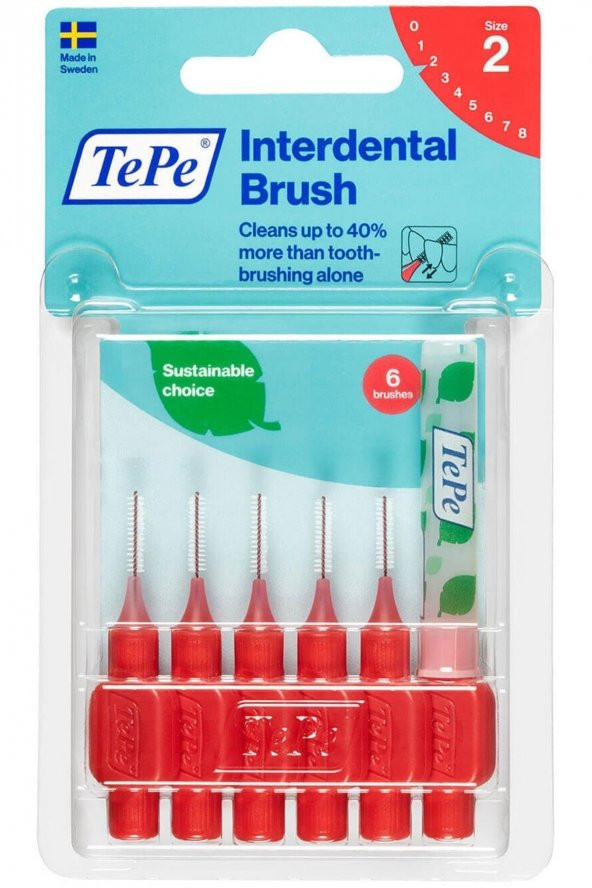 Tepe Arayüz Fırçası Blister 0.5 Mm Kırmızı 6lı ürün görseli 1