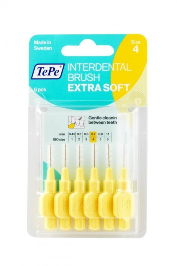 Arayüz Fırçası Blıster 6 Lı Ekstra Soft Yumuşak Sarı 0,7 Mm ürün görseli 1