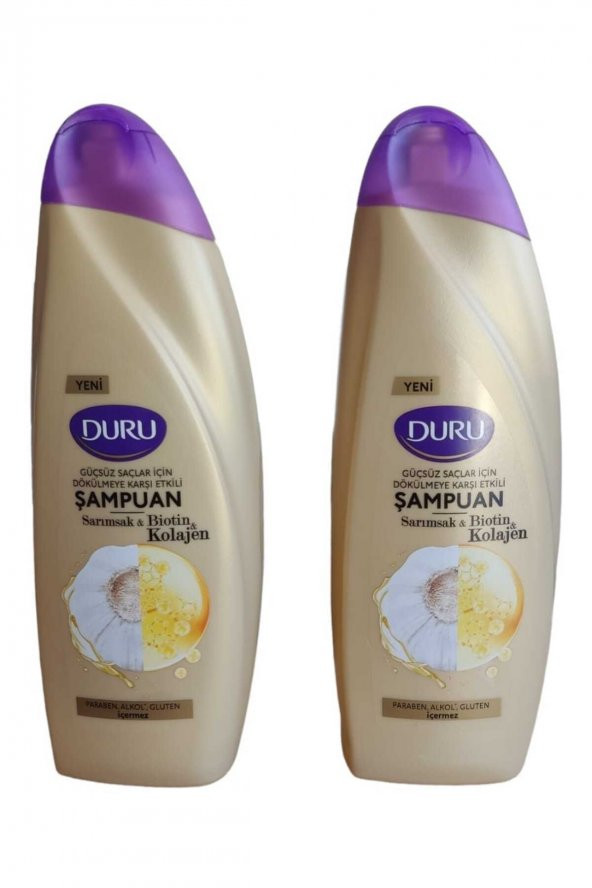 GÜÇSÜZ SAÇLAR SARIMSAK & BİOTİN & KOLAJEN ŞAMPUAN 500 ML (2 ADET) ürün görseli 1