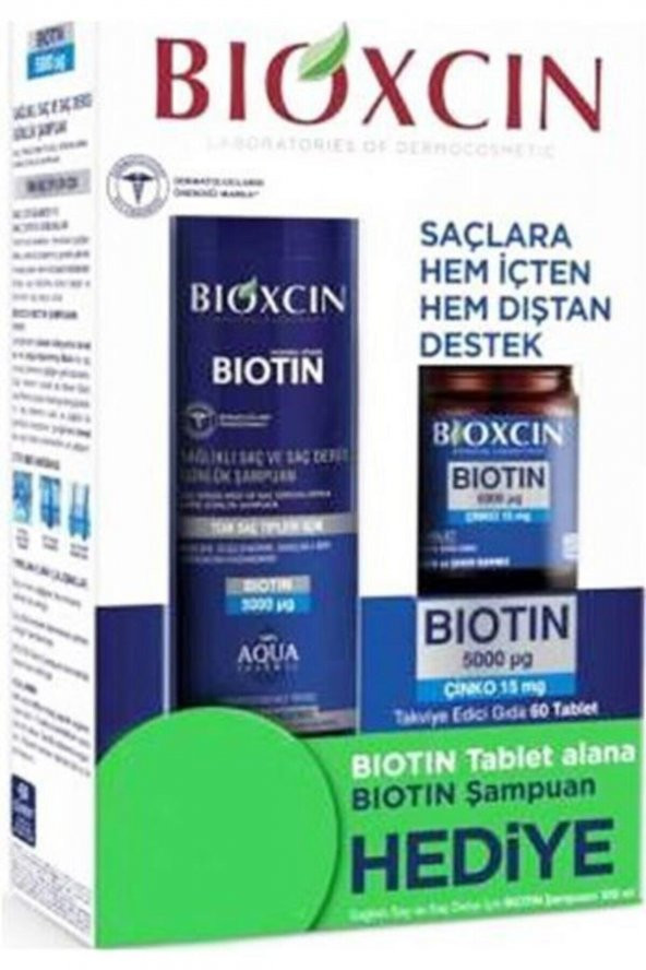 Bioxcin Biotin Tablet 5000 Mg + Biotin Şampuan 300 Ml Hediyeli ürün görseli 1