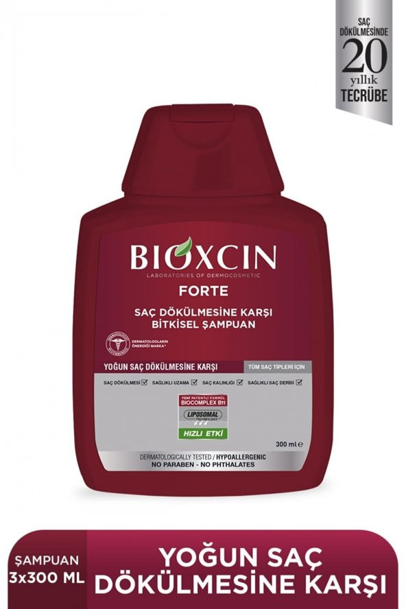 BIOXCIN Yoğun Saç Dökülmesine Karşı Bitkisel Şampuan Forte - Resim 2
