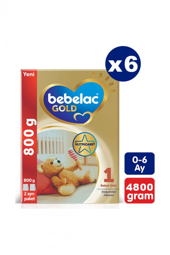 Bebelac Gold Konfor 1 Bebek Sütü 800 gr X 6 Adet ürün görseli 1