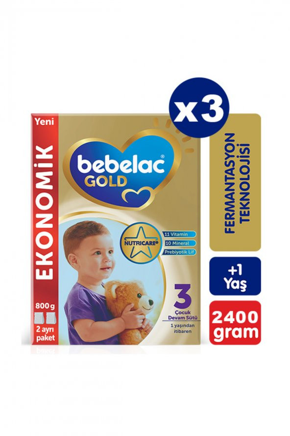Bebelac Gold 3 Devam Sütü 800 Gr X 3 Adet ürün görseli 1