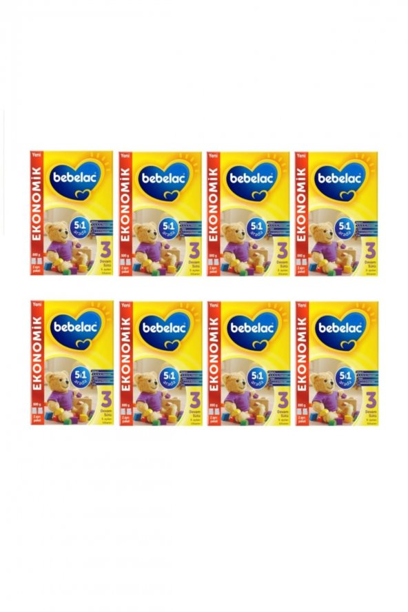 Bebelac 3 Numara Devam Sütü 800 Gr X 8 Adet ürün görseli 1