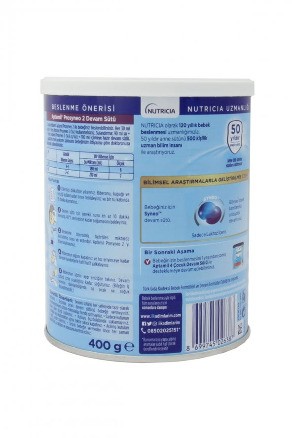 Aptamil Prosyneo 2 Devam Sütü 400 Gr 6 Adet - Resim 3