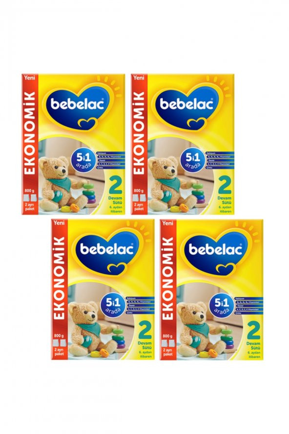 Bebelac 2 Devam Sütü 800 Gr 4 Adet ürün görseli 1