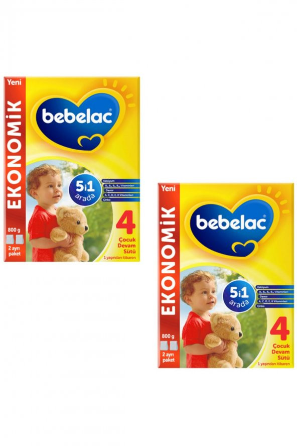 Bebelac 4 Numara Çocuk Devam Sütü 800 Gr 2 Adet ürün görseli 1