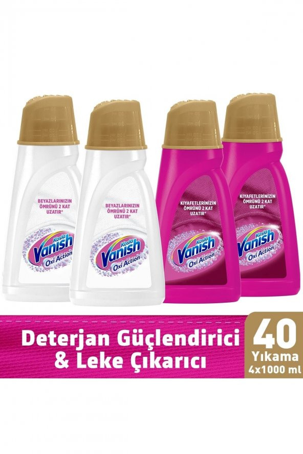 Kosla Oxi Action Gold Sıvı Leke Çıkarıcı Renkliler Için 2x1000 ml Beyazlar Için 2x1000 ml ürün görseli 1