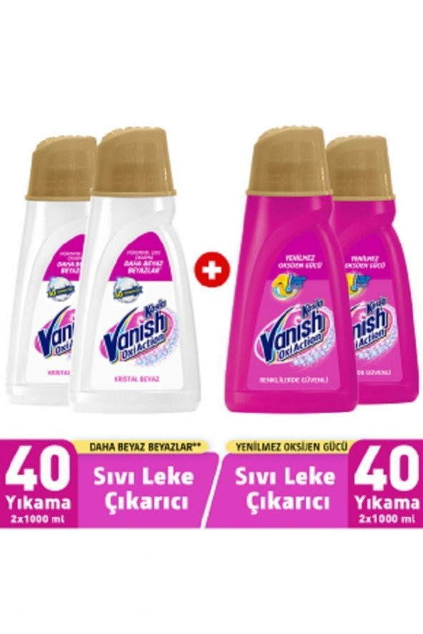 Kosla Oxi Action Gold Sıvı Leke Çıkarıcı Renkliler 2X1000 Ml Ve Beyazlar 2X1000 Ml 4 Adet ürün görseli 1