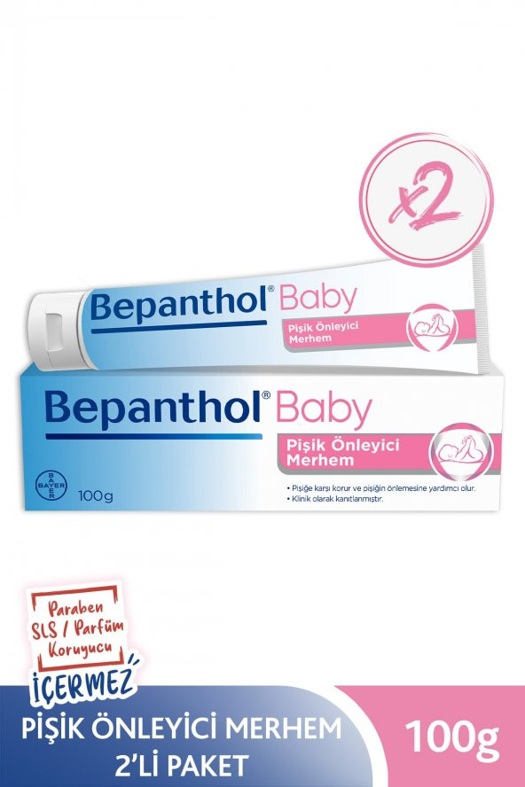 Bepanthol Baby Pişik Önleyici Merhem 100 gr 2li Paket ürün görseli 1