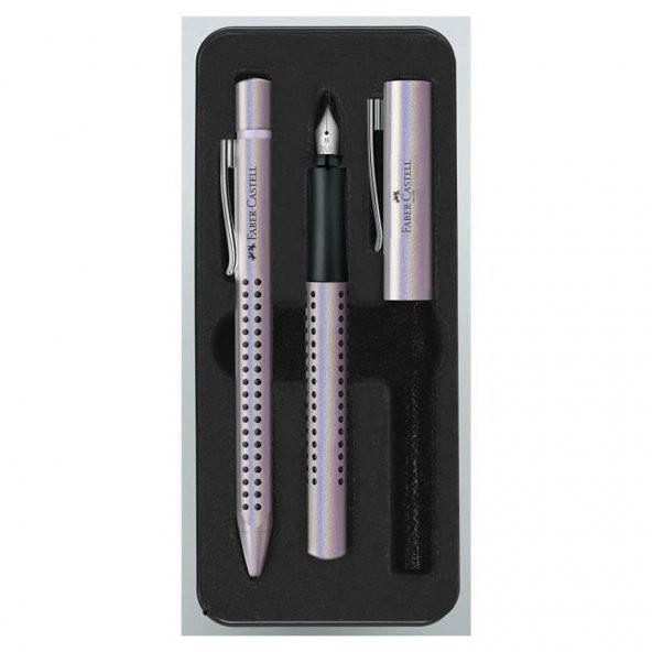 Faber Castell Dolma+Tükenmez Kalem Seti Grip Edition Glam 0.7 Mm İnci 5178201533000 ürün görseli 1