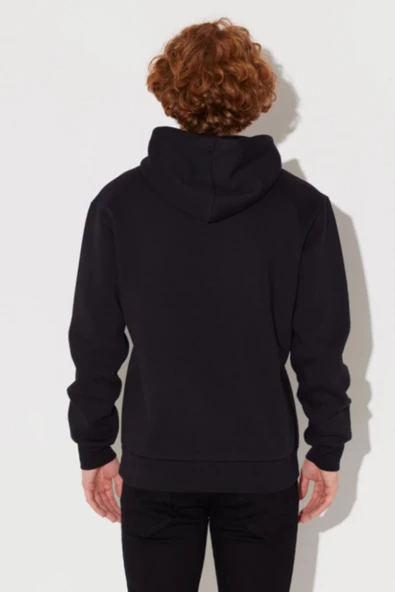 Lee L212302001 Siyah Kapüşonlu Erkek Sweat - Resim 6