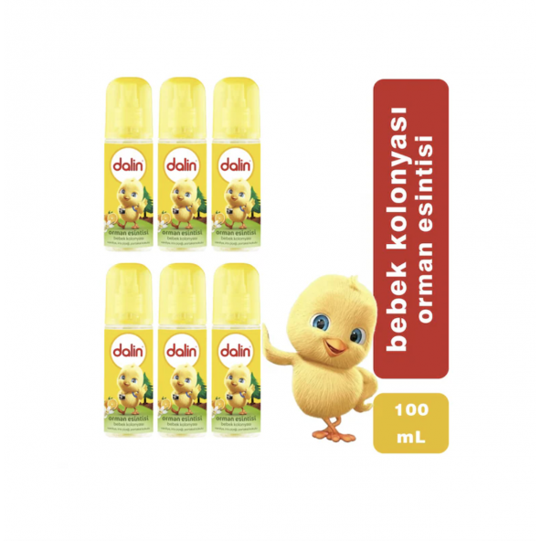 Dalin Bebek Dalin Bebek Kolonyasi Orman Esintisi 100 ml 6 AdetKolonyasi Orman Esintisi 100 ml 6 Adet ürün görseli 1