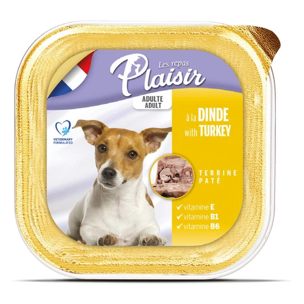 Plaisir Pate 150Gr Hindi Etli Yetişkin 1Adet Yaş Köpek Maması ürün görseli 1