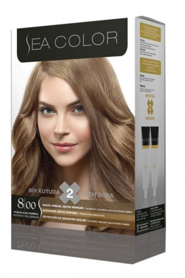 Sea Color Kit Saç Boyası-8.00 Yoğun Açık Kumral ürün görseli 1