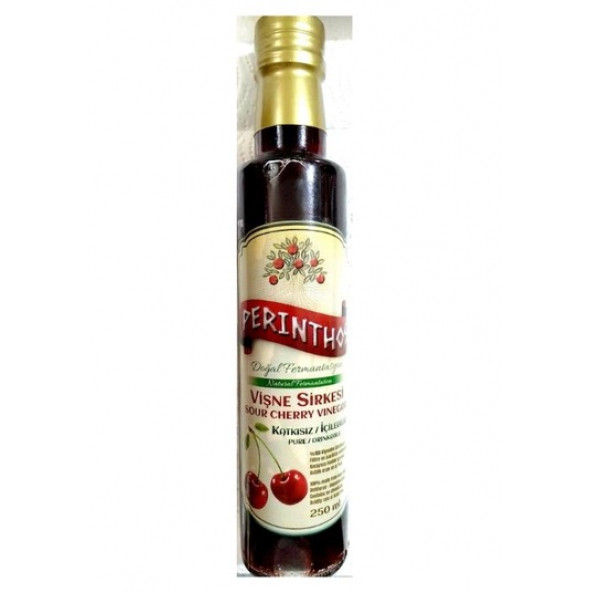 PERİNTHOS NEŞE NATURAL DOĞAL VİŞNE SİRKESİ 500 ML CAM ŞİSE ürün görseli 1
