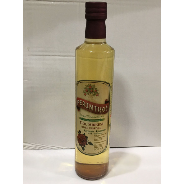 PERİNTHOS NEŞE NATURAL DOĞAL GÜL SİRKESİ 500 ML CAM ŞİSE ürün görseli 1