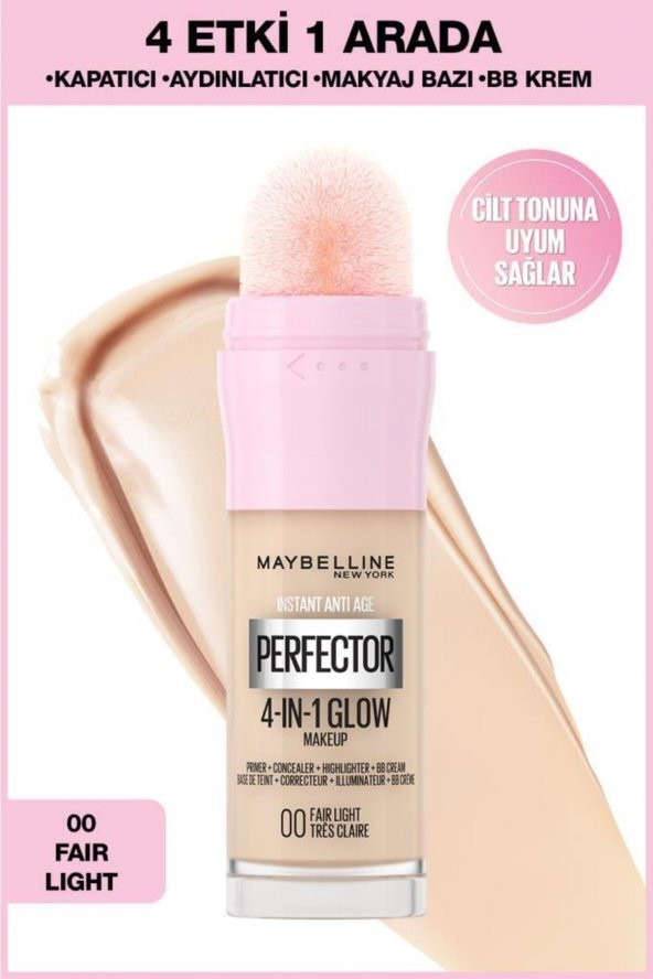 Maybelline Instant Perfector Glow 4 Etki 1 Arada Fondöten- 00 Fair Light 20 Ml ürün görseli 1