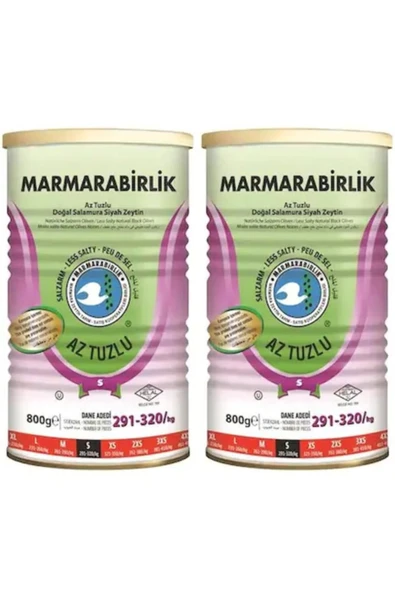 Marmarabirlik Az Tuzlu Siyah Zeytin 800 Gr S 291-320/kg x 2 Adet ürün görseli 1