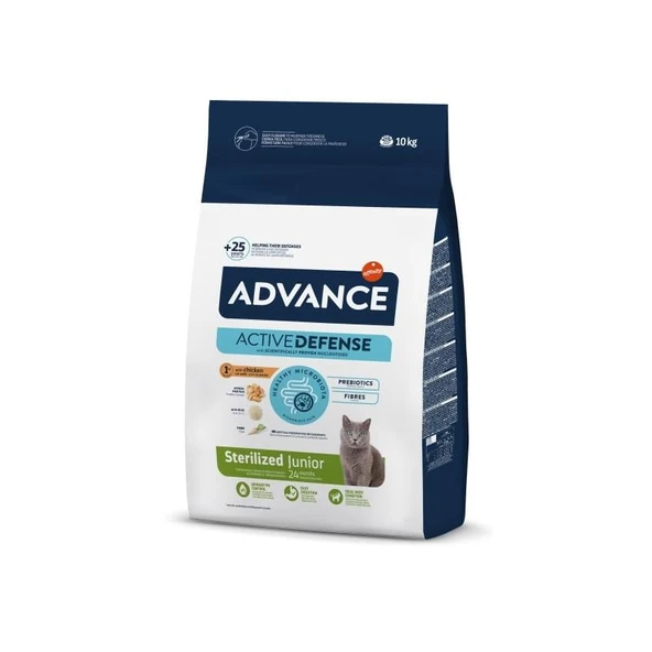 Advance Junior Sterilized Tavuklu Kısır Kedi Maması 10 Kg ürün görseli 1