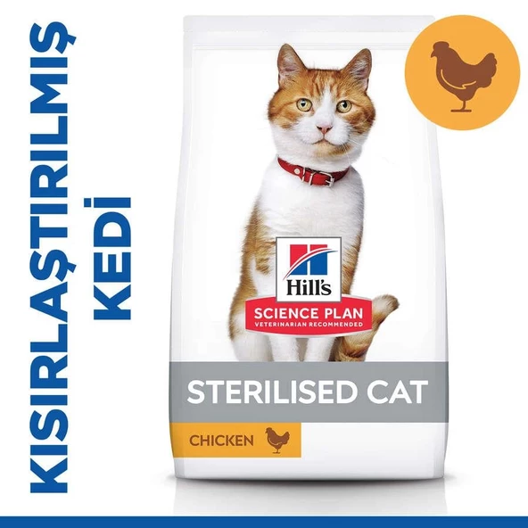 Hills Young Sterilised Tavuklu Kısırlaştırılmış Kedi Maması 3 Kg ürün görseli 1