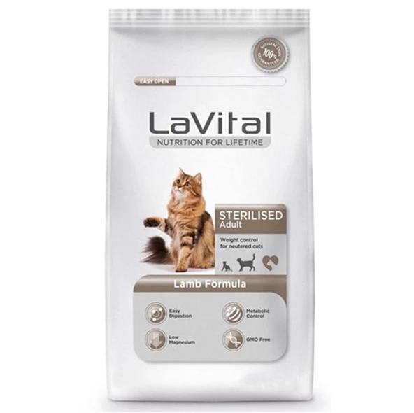 La Vital Kuzulu Kısırlaştırılmış Kedi Maması 1,5 Kg ürün görseli 1